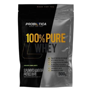 Imagem de 100% Pure Whey 900g refil - Probiótica, Iogurte com Limão