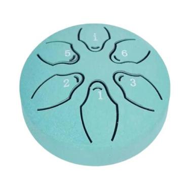 Imagem de Tambor De Língua De Aço Portátil De 3 Polegadas Com 6 Notas, Tambor De