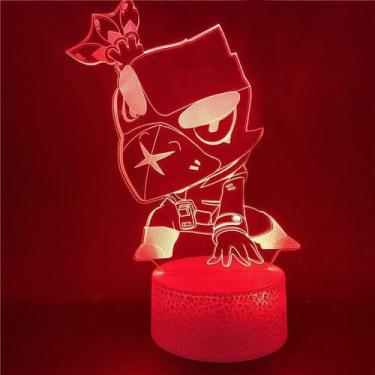 Imagem de Luz noturna LED 3D que muda de cor Brawls Stars Crows para crianças - 