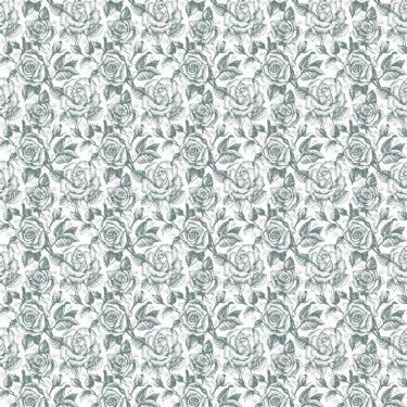 Imagem de Papel Parede Floral Flores Verde Pintura Lapis Adesivo Sala