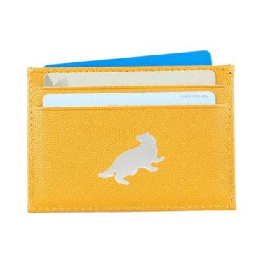 Imagem de Carteira Slim Unissex Em Couro PU, Porta-Cartões De Crédito, Estojo De