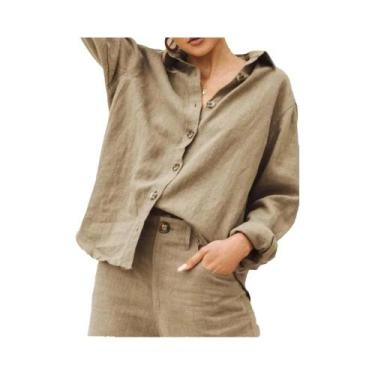 Imagem de Blusa Feminina Vintage Harajuku Oversized De Manga Longa Em Algodão E 