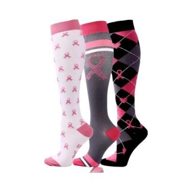 Imagem de Meias De Compressão Para Mulheres E Homens, 3 Pares, Altura Do Joelho,