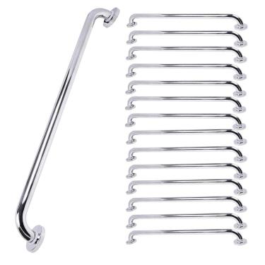 Imagem de Barra Corrimao de Apoio 80cm Inox Kit 14 Banheiro Suporte Idoso Deficiente Cadeirante Acessibilidade Segurança