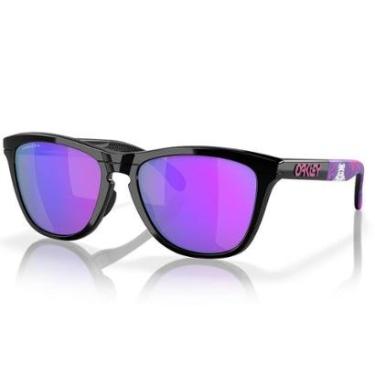 Imagem de Óculos de Sol Oakley Frogskins Polished Black Prizm Violet-Masculino