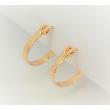 Imagem de Brinco Infantil Argola Rommanel 1cm folheado a ouro 18k 520293