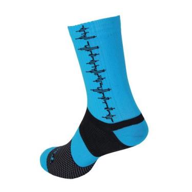 Imagem de Meia de Ciclismo Mtb Speed Corrida - Batimento Vertical, 38 ao 43, Azu