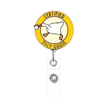 Imagem de Clipe Retrátil Para Crachá Com Corda De Nylon Durável Para Funcionário