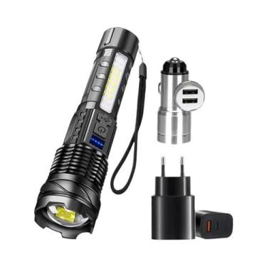 Imagem de Lanterna Tática LED Recarregável De Alta Potência Com Zoom De Longo Al