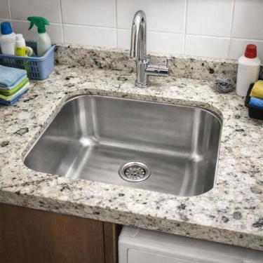 Imagem de Cuba Inox Industrial Lavanderia Aço 304 60x50x40 Eletrocubas