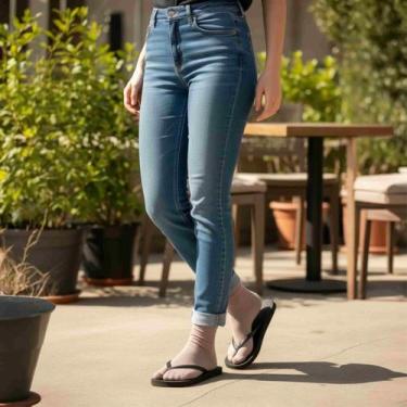 Imagem de Meias Dedinhos Algodão Respirável para usar com chinelo - Selene Indus