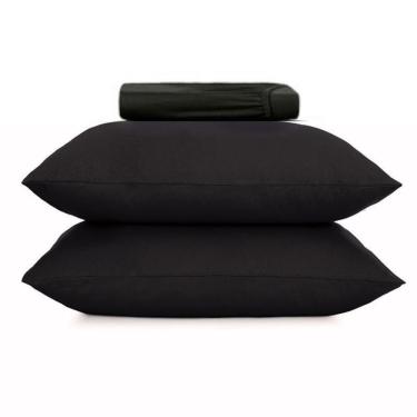 Imagem de Jogo De Cama Queen Altenburg 3 Peças Malha Fio Penteado Preto Primitivo