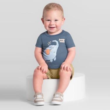 Imagem de Conjunto Bebê menino de elefante Brandili Baby, P, Azul