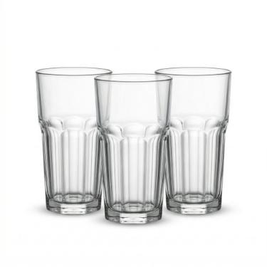 Imagem de Jogo de Copos de Vidro Bourbon 300ml 3 Peças Resistente Moderno Uso Di