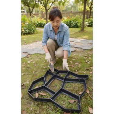 Imagem de Molde Concreto Caminho Jardim 40cm Pedra Pavimento - Congratulations S