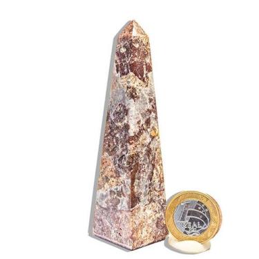 Imagem de Obelisco Quartzo Jiboia Natural 8 a 10 cm 50 a 100 g - Tipo B - Crista