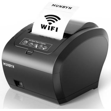 Imagem de Impressora de recibos WiFi MUNBYN P047-WiFi USB 80mm com gaveta de din