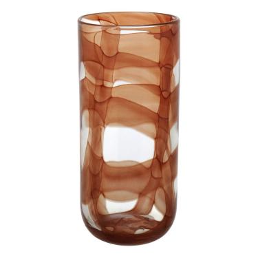 Imagem de VASO DECORATIVO ENFEITE PLANTA VIDRO 28x12x12cm ÂMBAR
