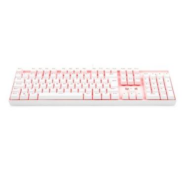 Imagem de Teclado Mecânico Redragon Mitra Branco Switch Azul K551W