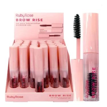 Imagem de Gel Fixador De Sobrancelhas Incolor Ruby Rose Brow Rise, Longa Duração Volume Natural,...