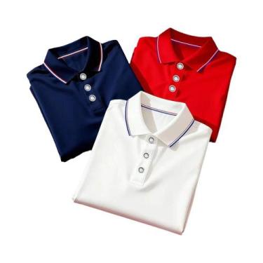 Imagem de Conjunto De 3 Camisas Polo Masculinas Casuais De Manga Curta Para Fest