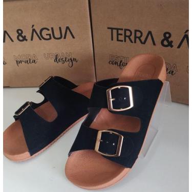 Imagem de Sandália Papete Confort Terra e Água 550003 - Terra & Agua, Preto camu