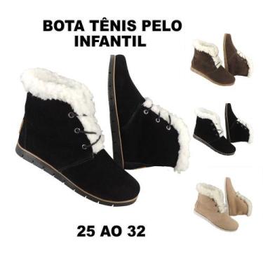 Imagem de Tênis Feminino Infantil Bota de Inverno Neve 100% Forrada Pelo Lã Conf
