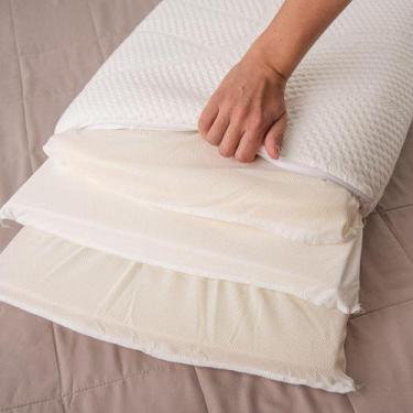 Imagem de Travesseiro Premium Adaptive 50x70cm 3 Camadas Viscoelástica Látex Hip