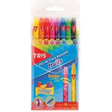 Imagem de Giz De Cera Retrátil Fruits Tris 8 Cores