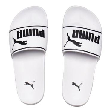 Imagem de Chinelo Masculino Puma Leadcat 2.0 Slide Branco/preto, Branco, Preto, 
