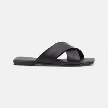 Imagem de Chinelo Rasteira Sonho Dos Pés Napa Preto, Preto, 34