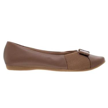 Imagem de Sapatilha Bico Fino Feminina Joanete T7567004 Marrom - Usaflex, 37, Ca