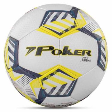Imagem de Bola Futebol De Campo Traning 32 Gomos Costurado Prisma Poker, Amarelo