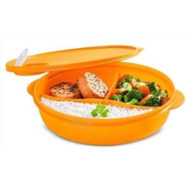 Imagem de Cristalwave 1,4 litros com divisórias Laranja Tupperware