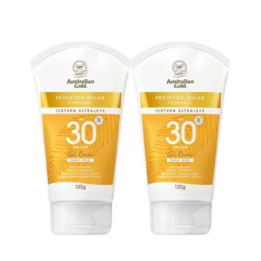Imagem de Kit 2 Protetor Solar Corporal Gel Creme FPS30 Australian Gold 120g