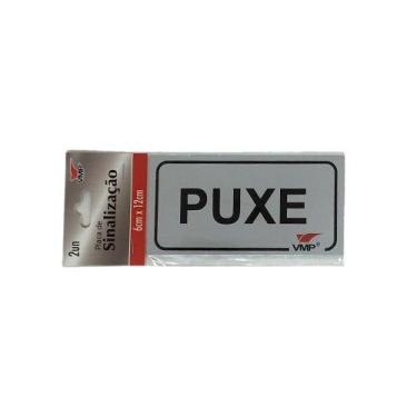 Imagem de Placa sinalização alumínio puxe/empurre 6x12 VMP