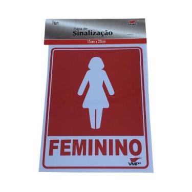 Imagem de Placa sinalização Feminino 15x20 VMP