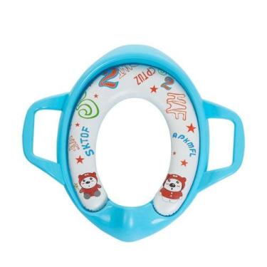 Imagem de Assento Sanitário Infantil de Treinamento com Alças Acolchoado Azul Kl