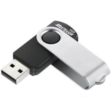 Imagem de Pen Drive 16GB Multilaser USB Portátil para Fotos, Vídeos e Documentos
