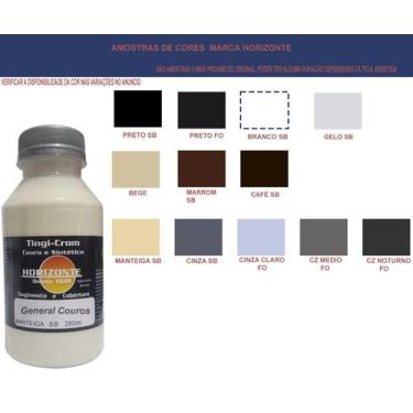 Imagem de tinta para couro horizonte 250ml, preto fosco