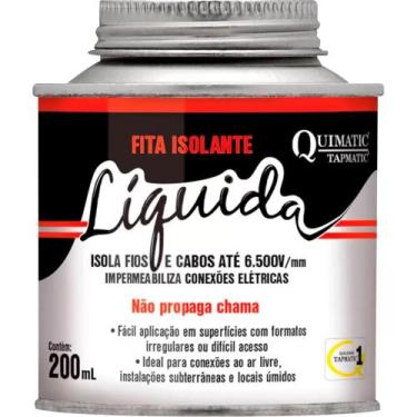 Imagem de Fita Isolante Líquida Preta 200ml Quimatic Tapmatic