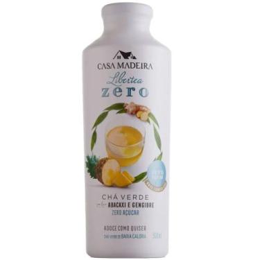Imagem de Chá Verde Zero Açúcar Abacaxi e Gengibre Casa Madeira 500ml