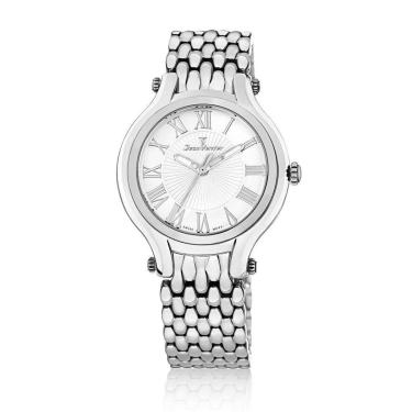 Imagem de Relógio Pulso Jean Vernier Feminino Moderno Aço JV01019-Feminino