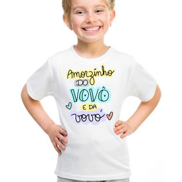 Imagem de Camiseta infantil amorzinho do vovô e da vovó menina camisa