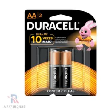 Imagem de 02 Pilhas Duracell Duralock Alcalina Aa Embalagem Duravel