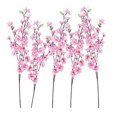 Imagem de Kit 05 Hastes Galhos de Flores Flor de Pessegueiro Rosa