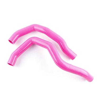 Imagem de LUXERAD Kit de mangueira de radiador de silicone de desempenho de 3 camadas 4,5 mm para 89-94 Nis san 240sx Ka24de S13 Mangueira de refrigeração de radiador de silicone (rosa)
