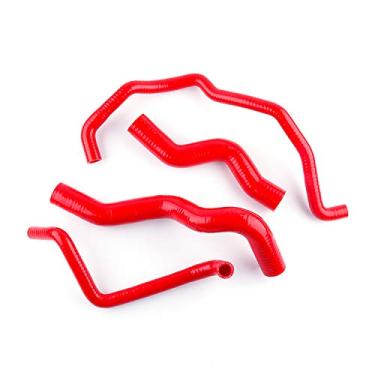 Imagem de LUXERAD Kit de mangueira de radiador de silicone de desempenho de 3 camadas 4,5 mm para Nissan Sentra SPEC-V SER SE-R 00-06 (vermelho)