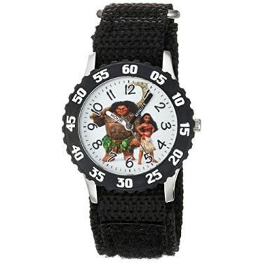 Imagem de DISNEY Relógio analógico de quartzo com pulseira de nylon, preto, 15 (modelo: WDS000032)