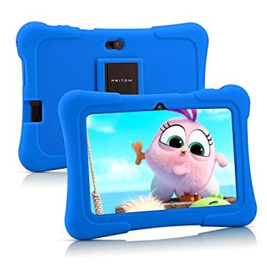 Imagem de PRITOM Tablets infantis de 7 polegadas, tablet Androdi 13 para crianças, 32 GB, WiFi, Bluetooth, câmera dupla, educação, jogos, controle parental, software infantil pré-instalado com capa para tablet